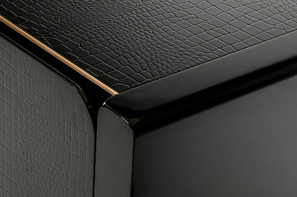 Black Crocodile & Rosegold Sideboard