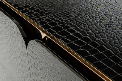 Black Crocodile & Rosegold Sideboard