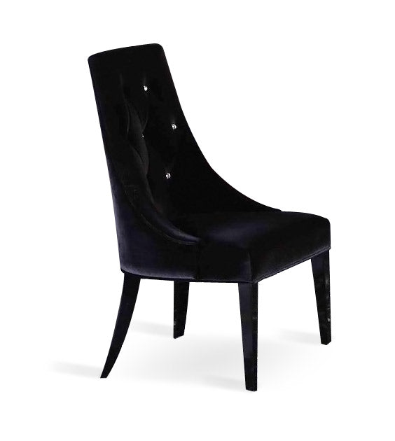 Black Velvet Dining Chair - Set of 2