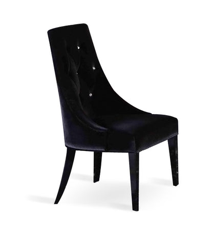 Black Velvet Dining Chair - Set of 2