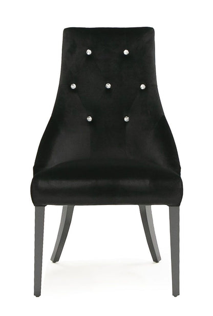 Black Velvet Dining Chair - Set of 2