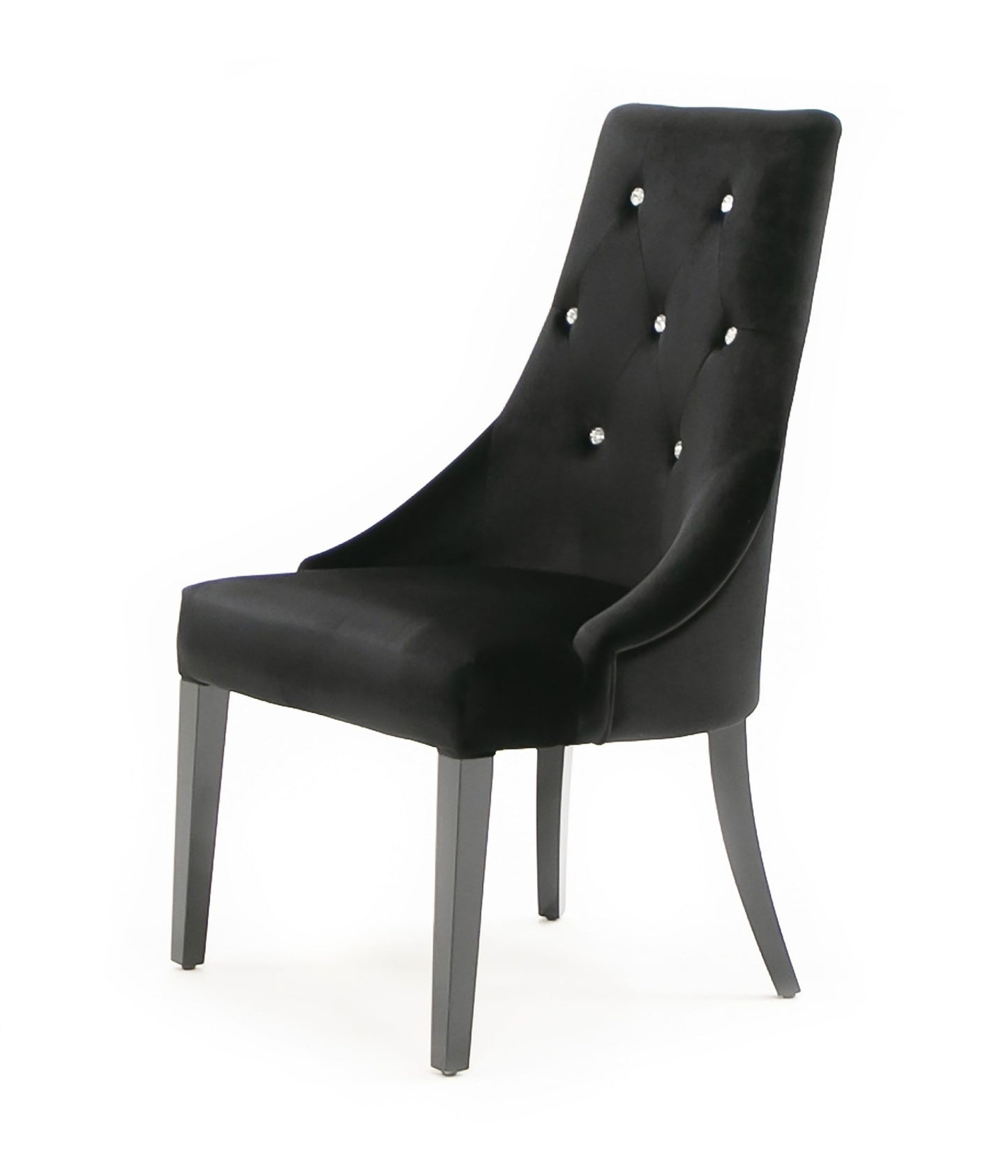 Black Velvet Dining Chair - Set of 2