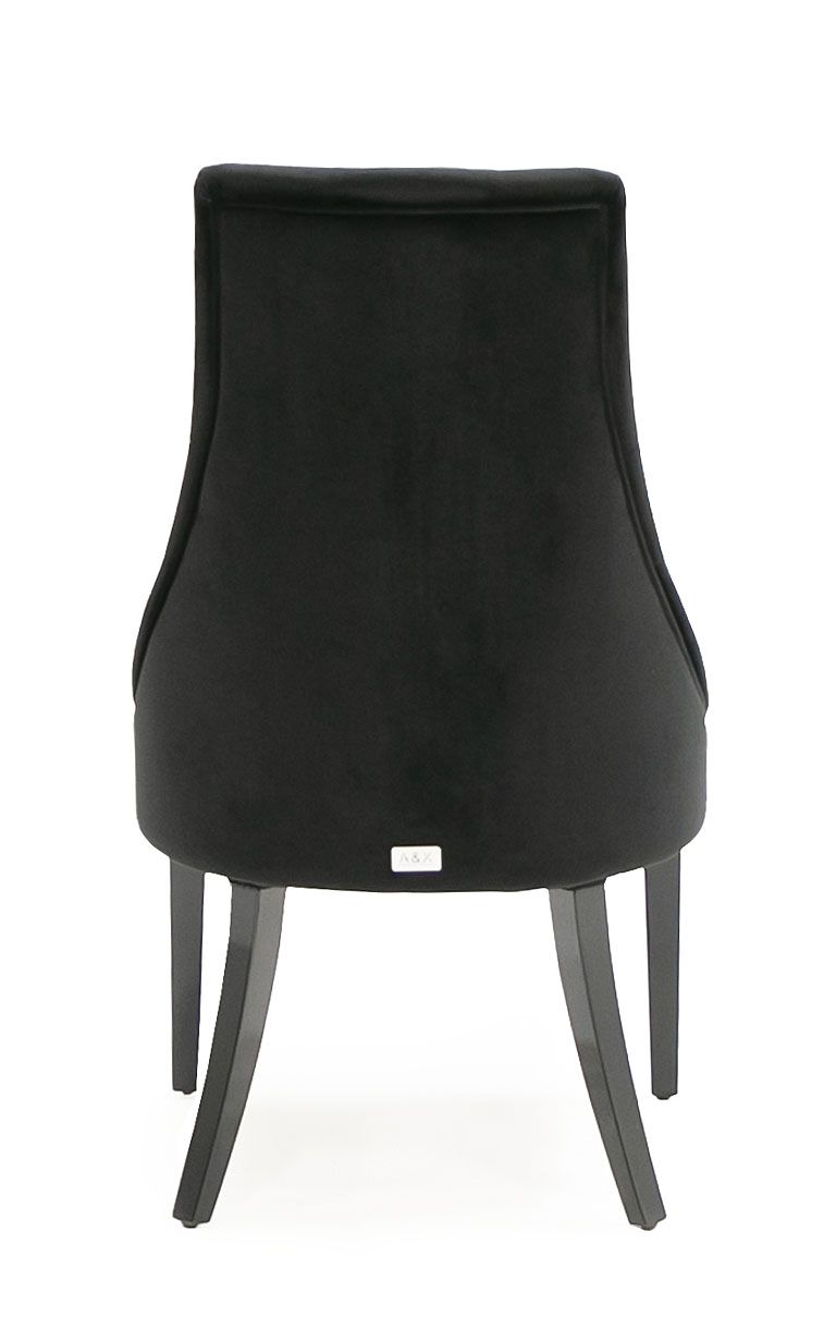 Black Velvet Dining Chair - Set of 2