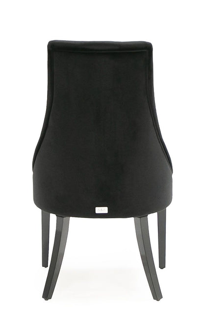 Black Velvet Dining Chair - Set of 2