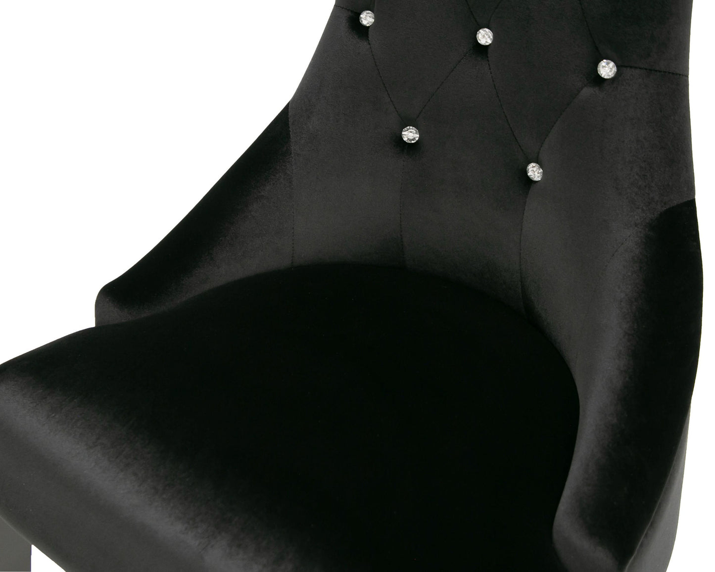 Black Velvet Dining Chair - Set of 2