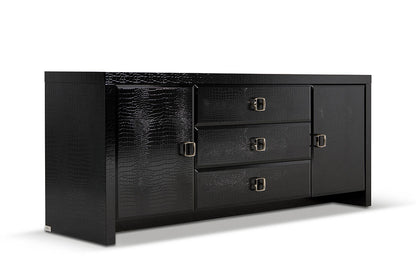 Gray and Ivory Solid Wood 5-Drawer Gentlemans Chest
