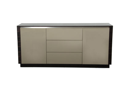 Oak & Grey Gloss Veneer & Sideboard