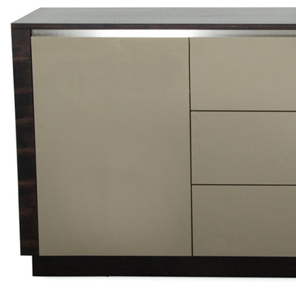 Oak & Grey Gloss Veneer & Sideboard