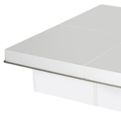 White Gloss Coffee Table w/ Pull Out Squares