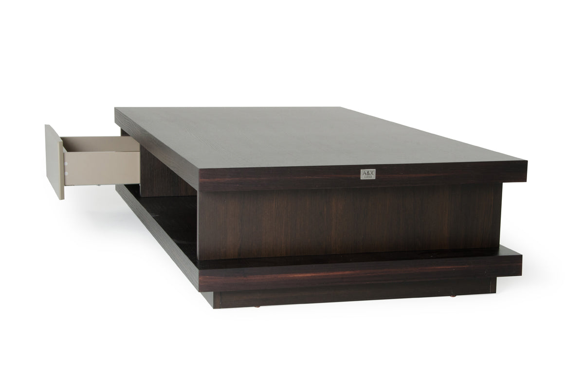 Oak & Grey Gloss Veneer Coffee Table