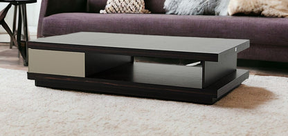 Oak & Grey Gloss Veneer Coffee Table