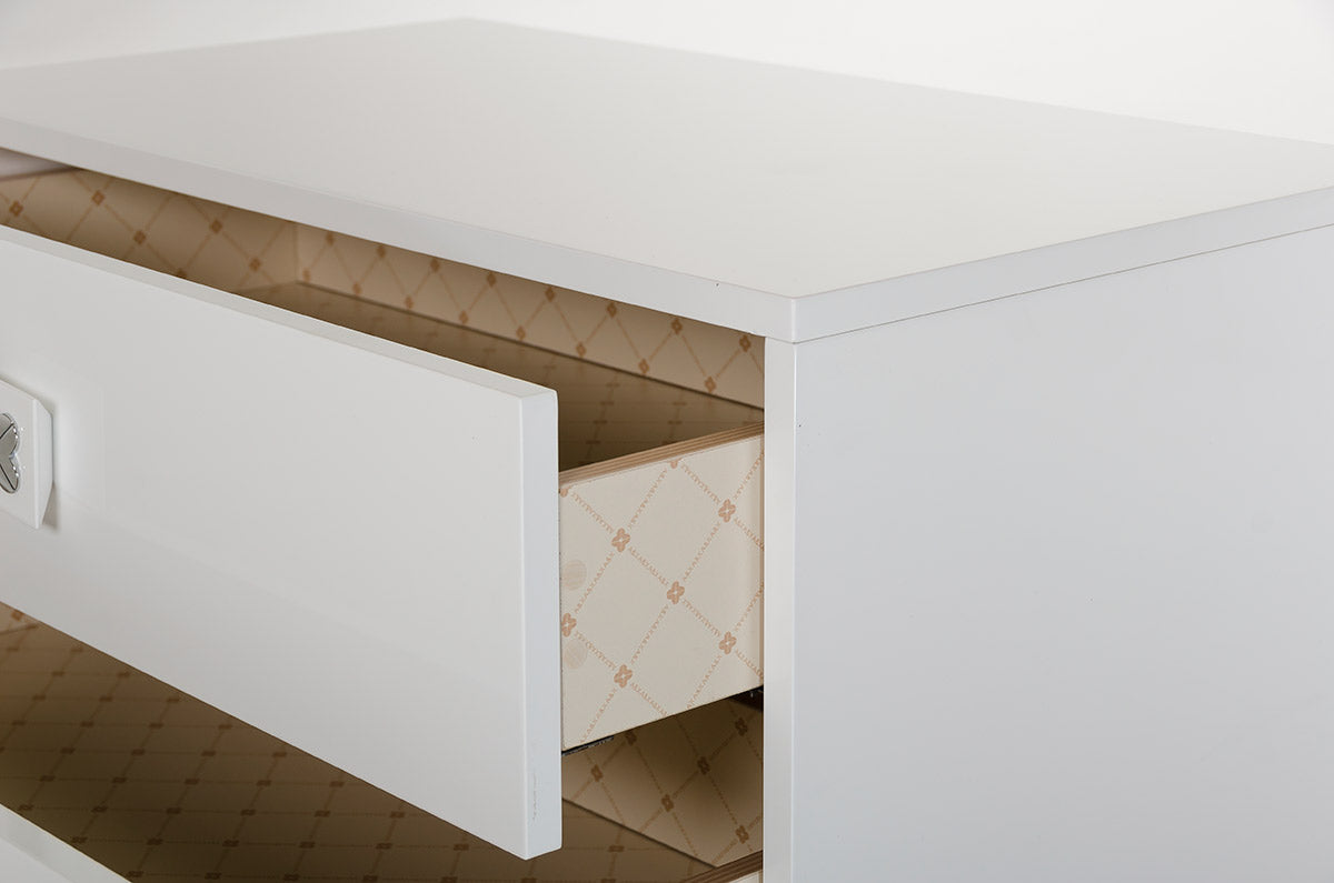 White Glossy Nightstand