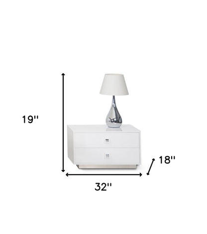 White Glossy Nightstand