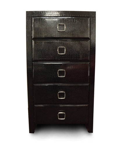 White Solid Wood 3-Drawer Gentlemans Chest