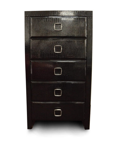 White Solid Wood 3-Drawer Gentlemans Chest