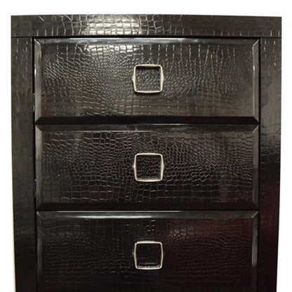 White Solid Wood 3-Drawer Gentlemans Chest