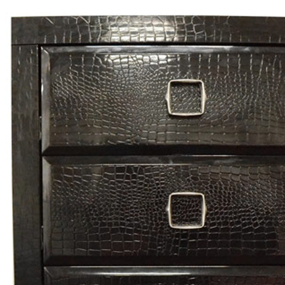 White Solid Wood 3-Drawer Gentlemans Chest