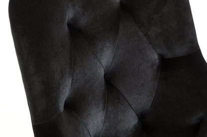 Black Velvet Wing Back Dining Chair