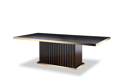 Black Crocodile And Rosegold Dining Table