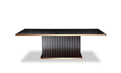 Black Crocodile And Rosegold Dining Table