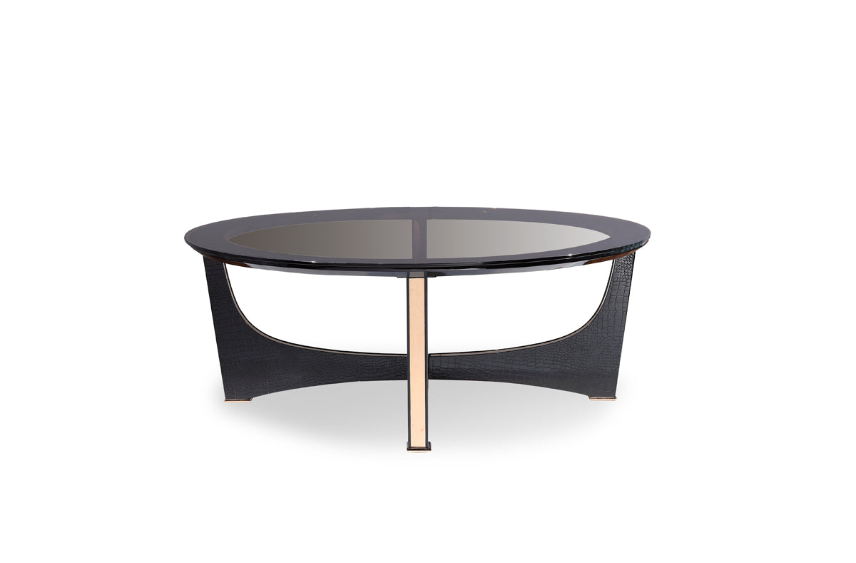 Black Crocodile & Rosegold Coffee Table
