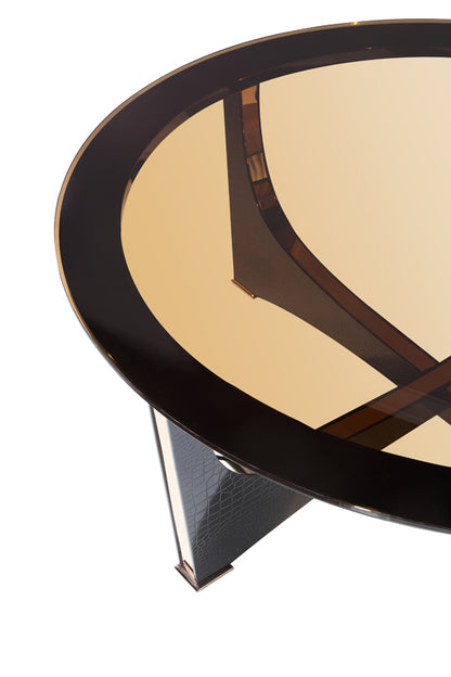 Black Crocodile & Rosegold Coffee Table