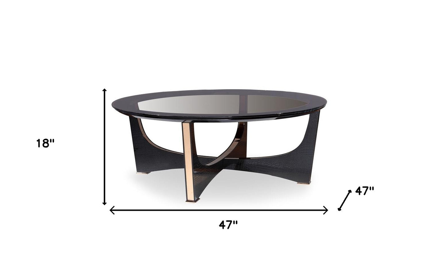 Black Crocodile & Rosegold Coffee Table
