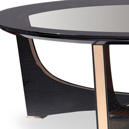 Black Crocodile & Rosegold Coffee Table