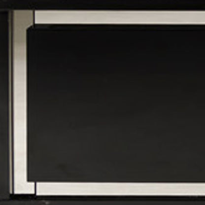 Black Faux Leather Coffee Table w/ 2 Drawers