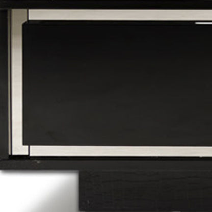 Black Faux Leather Coffee Table w/ 2 Drawers