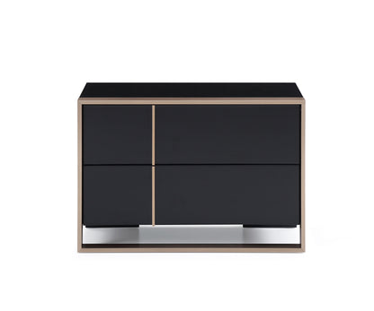 Ebony 2 Drawer Nightstand