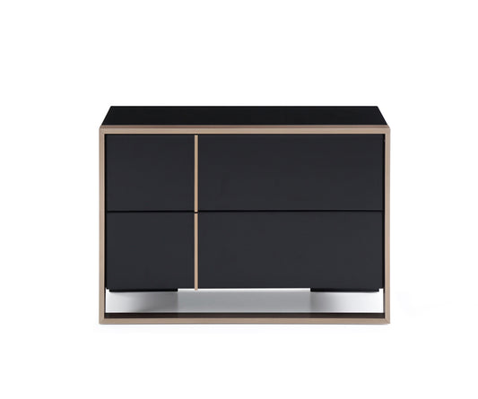 Ebony 2 Drawer Nightstand