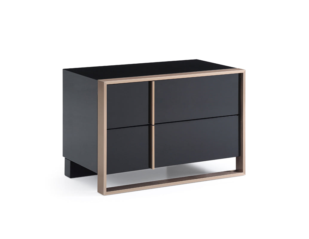 Ebony 2 Drawer Nightstand