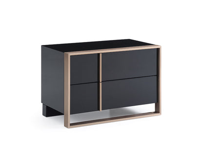 Ebony 2 Drawer Nightstand
