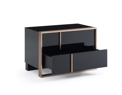 Ebony 2 Drawer Nightstand