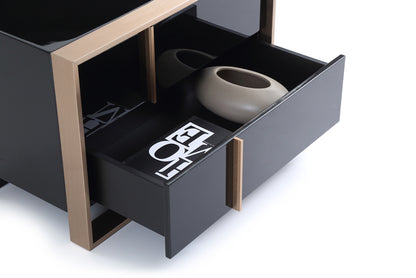 Ebony 2 Drawer Nightstand