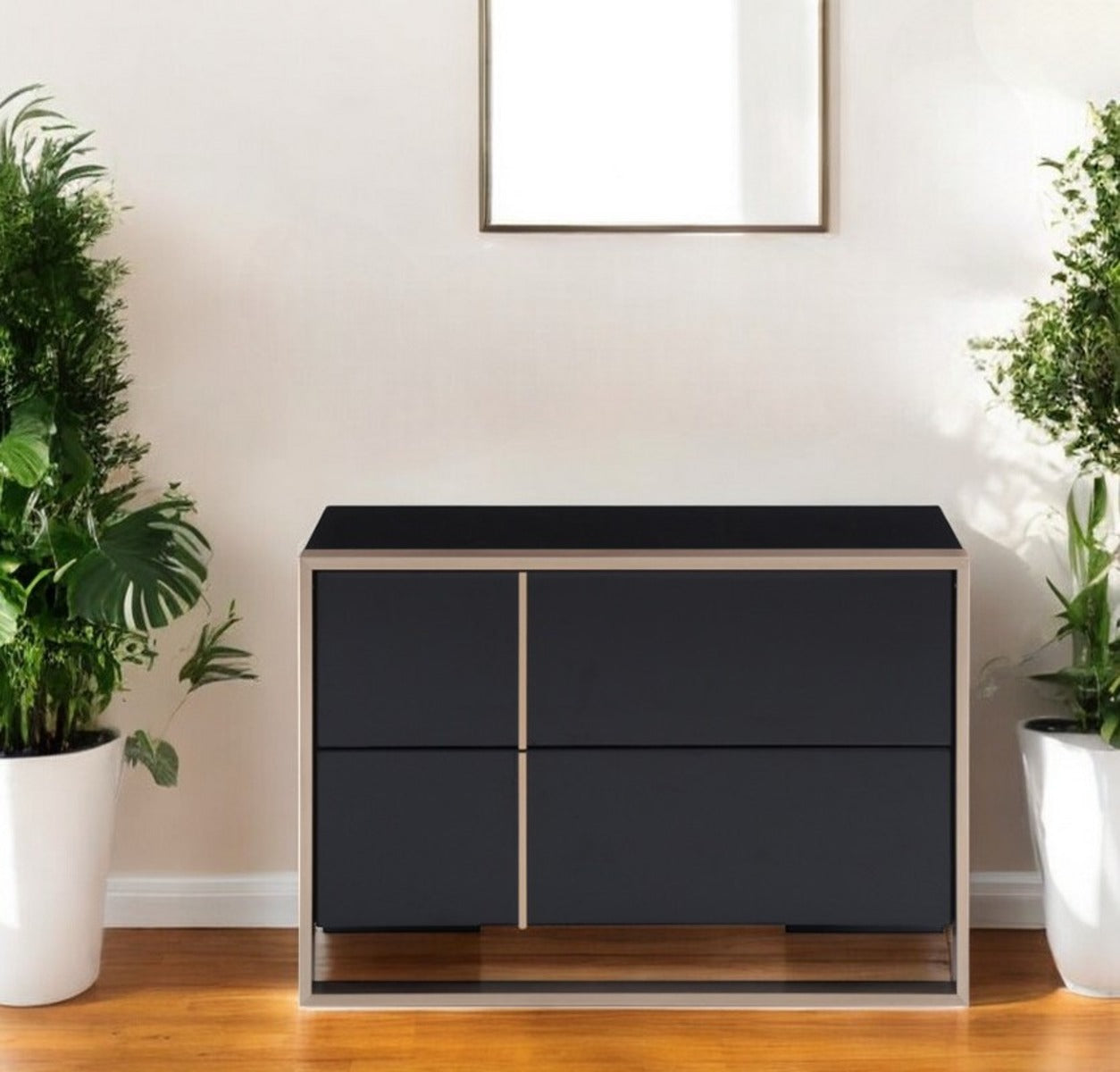 Ebony 2 Drawer Nightstand