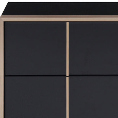 Ebony 2 Drawer Nightstand