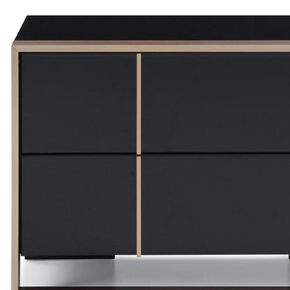 Ebony 2 Drawer Nightstand