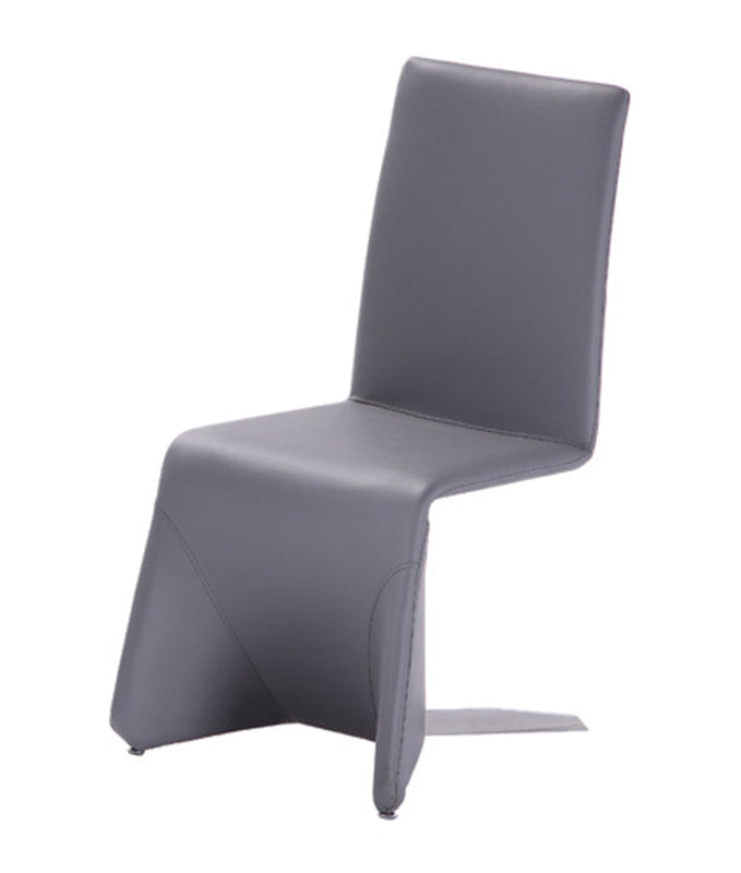 Gray Faux Leather Dining Chair - Set of 2