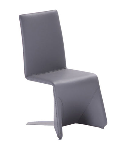 Gray Faux Leather Dining Chair - Set of 2