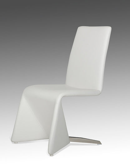 White Faux Leather Dining Chair - Set of 2