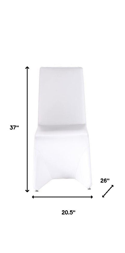 White Faux Leather Dining Chair - Set of 2