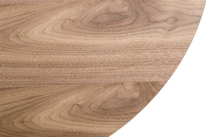 Walnut Veneer & Black Metal Coffee Table