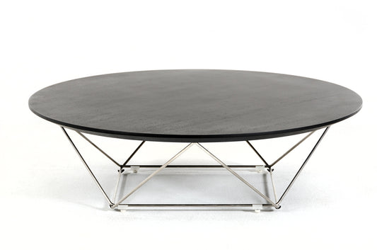 Wenge Veneer & Stainless Steel Coffee Table