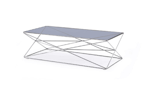 Smoked Glass & Stainless Steel Coffee Table
