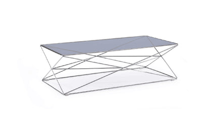 Smoked Glass & Stainless Steel Coffee Table