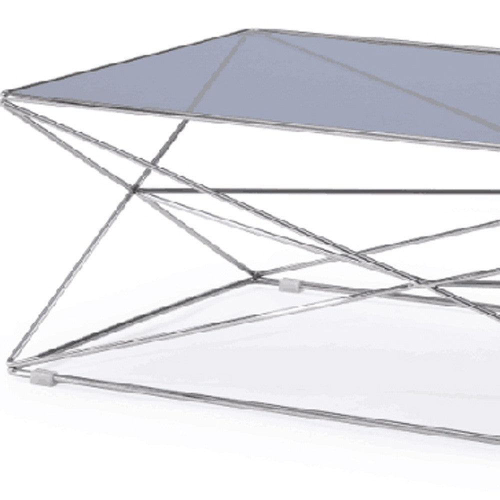 Smoked Glass & Stainless Steel Coffee Table