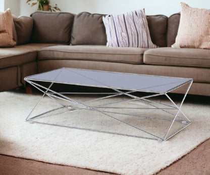 Smoked Glass & Stainless Steel Coffee Table