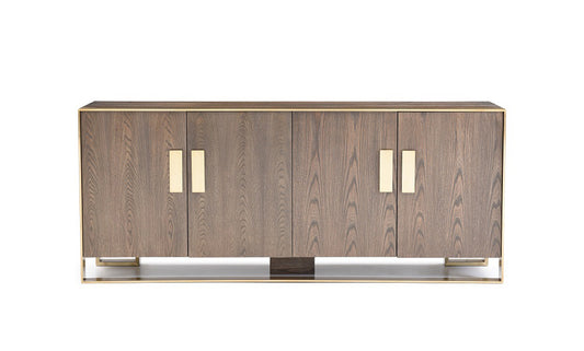 Veneer & Antique Brass Sideboard